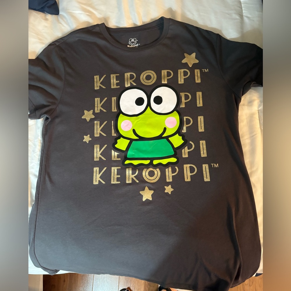 Keroppi Gray T-Shirt for Reptile Enthusiasts